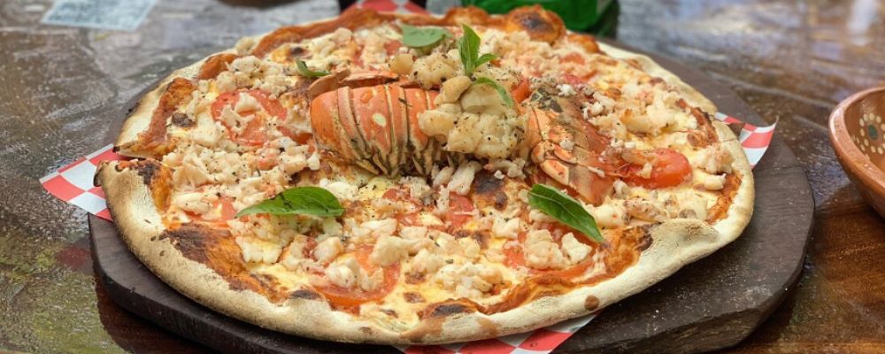 Pizza de Langosta en Holbox