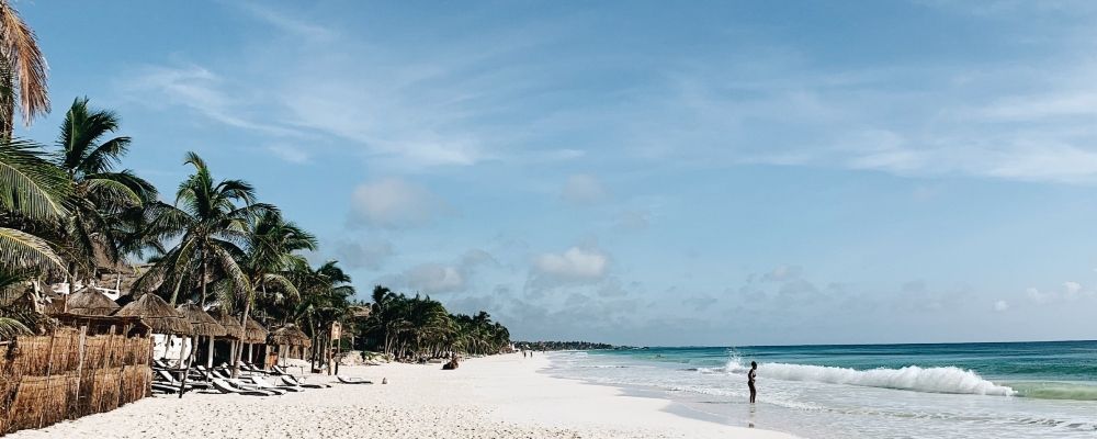 A view of a Tulum beach