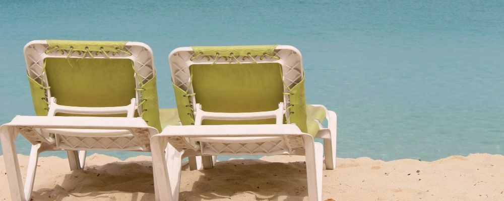 Two cots on the seaside