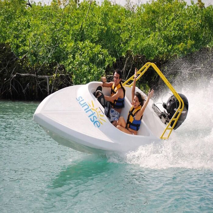 Cancun Jungle Tour Speed Boat & Snorkel for Couples