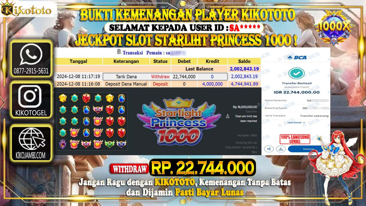 LAGI - LAGI !! MENANG BESAR DI SLOT ONLINE GATE OF OLYMPUS MAIA SEBESAR Rp 12,000,000 LANGSUNG DAN TANPA BASA BASI DI BAYAR KIKOTOTO !!!