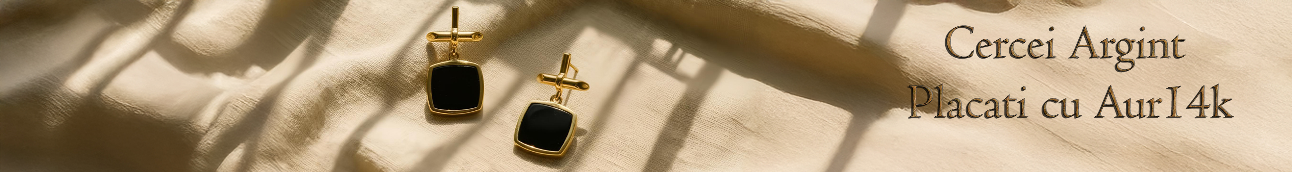 Cercei placați cu aur