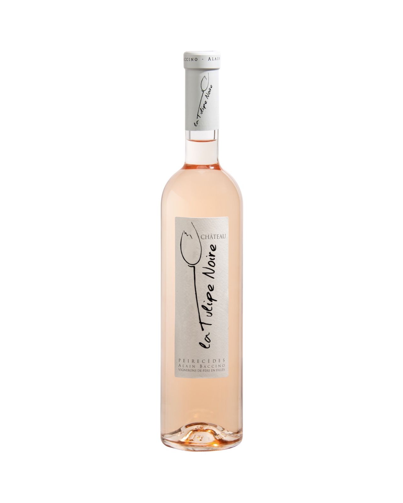 Photo d'une bouteille de rosé La Tulipe Noire