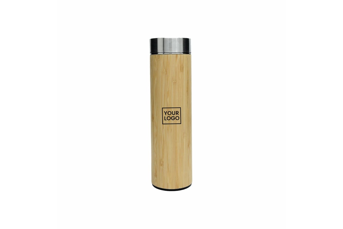 Bamboo Stainless Steel Insulated Water Bottle 450ML