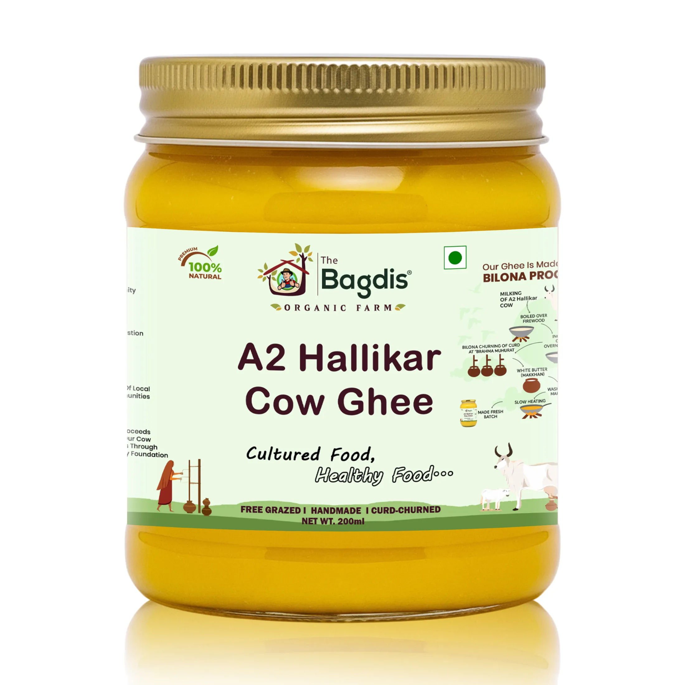 TheBagdis-Hallikar-Cow-Ghee-200ml-Front copy.webp
