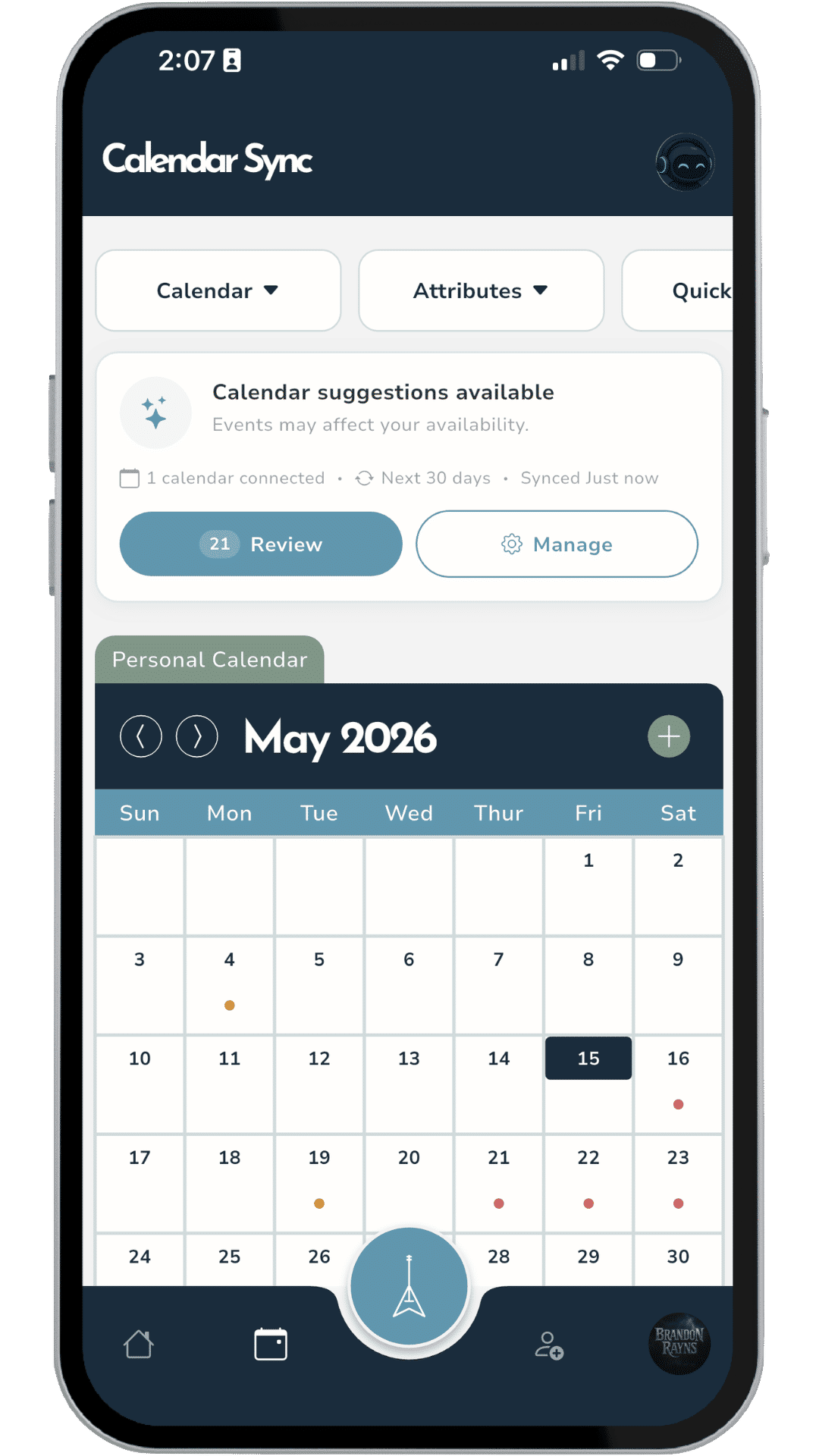 Sync your events between your Bandinq and personal calendars