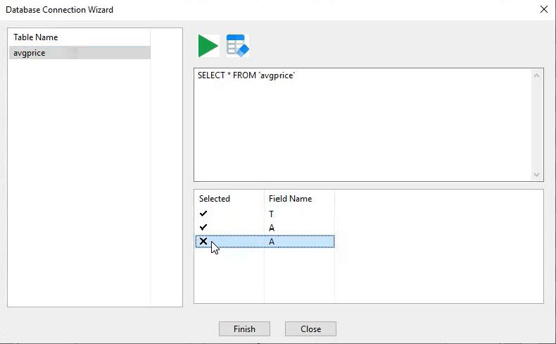 BarTag Express database fields list
