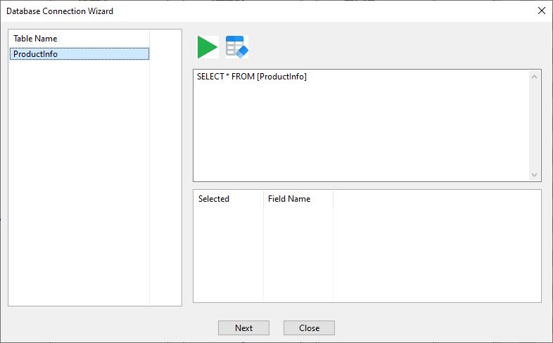 BarTag Express database SQL command
