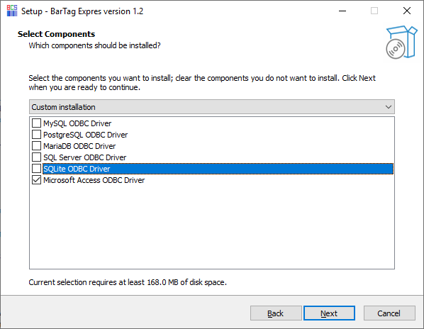 BarTag Express install MS Access ODBC driver