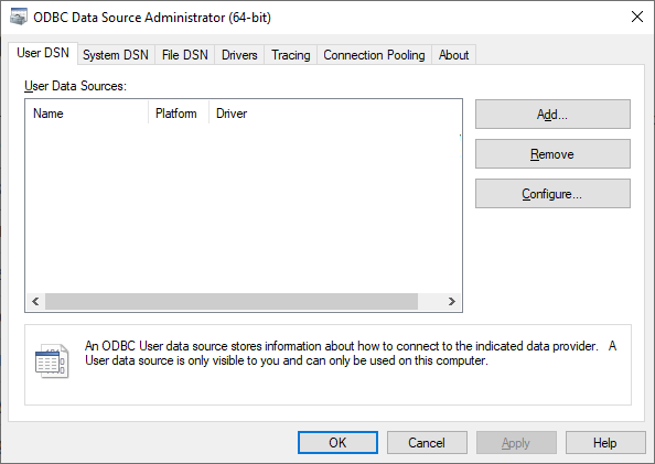 BarTag Express ODBC data source