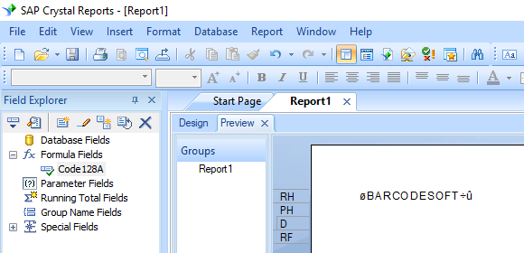 code128 crystal reports formula field