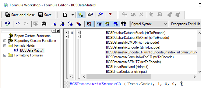 data matrix crystal reports ufl