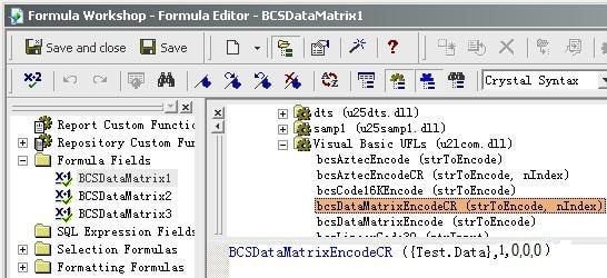 data matrix crystal reports ufl