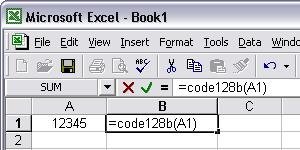 code128 barcode Excel makro