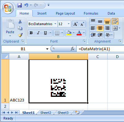 Как сгенерировать datamatrix из excel