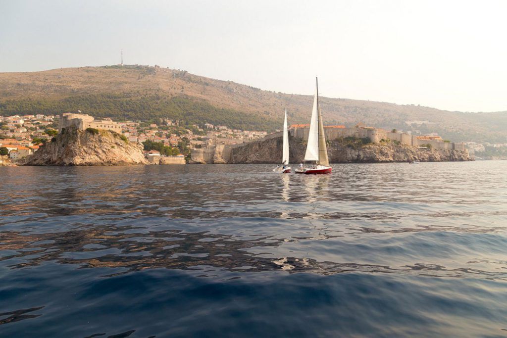Full day sailing tour sailboats in front of Old Town Dubrovnik
