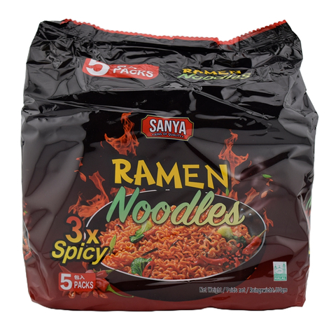 Sanya Spicy Ramen Noodles (5 Packs) 