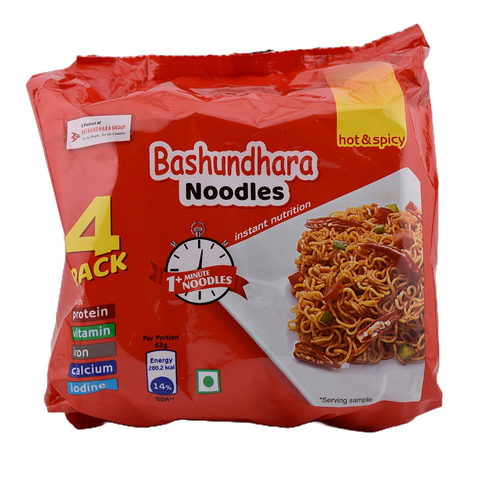 Bashundhara Hot & Spicy Instant Noodles 4 Pack