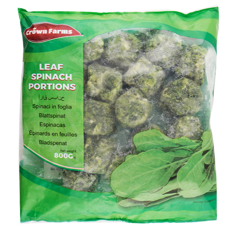 Crown Farms Leaf Spinach Portions 800g