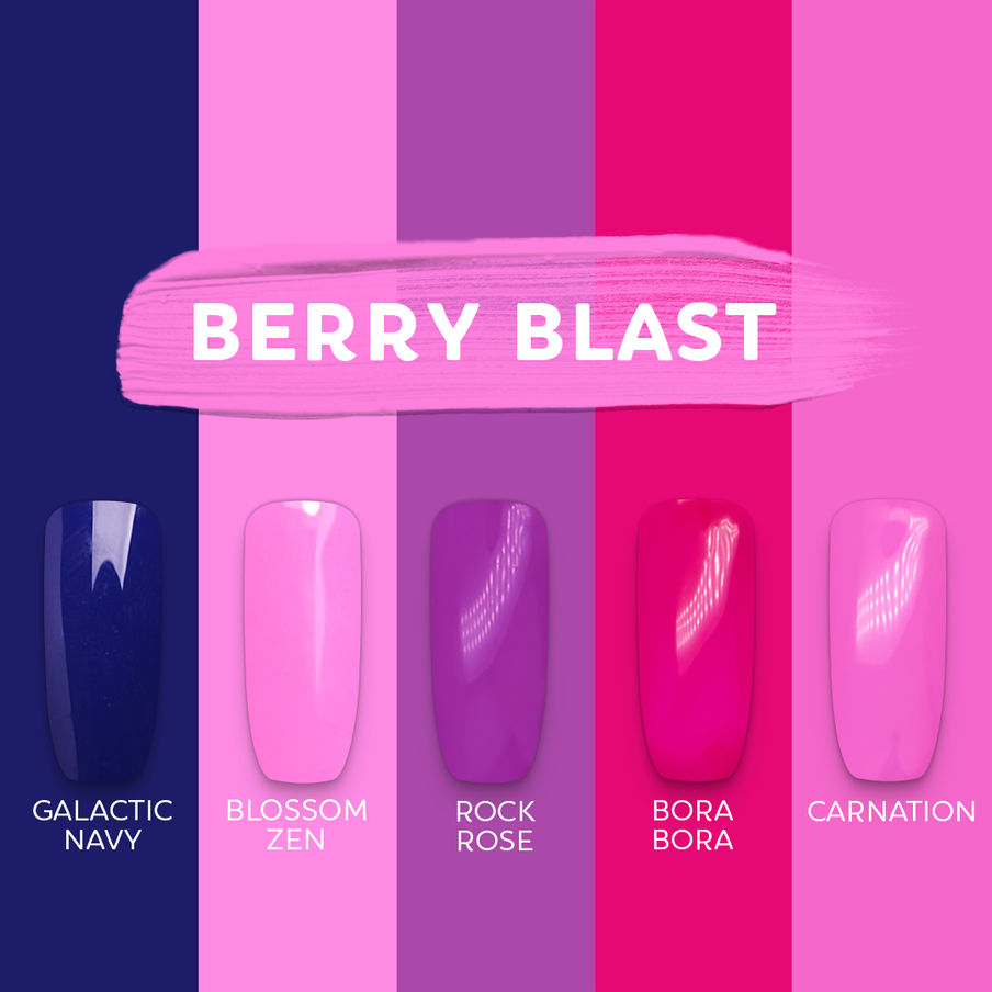 GEL POLISH COLOUR SET - BERRY BLAST