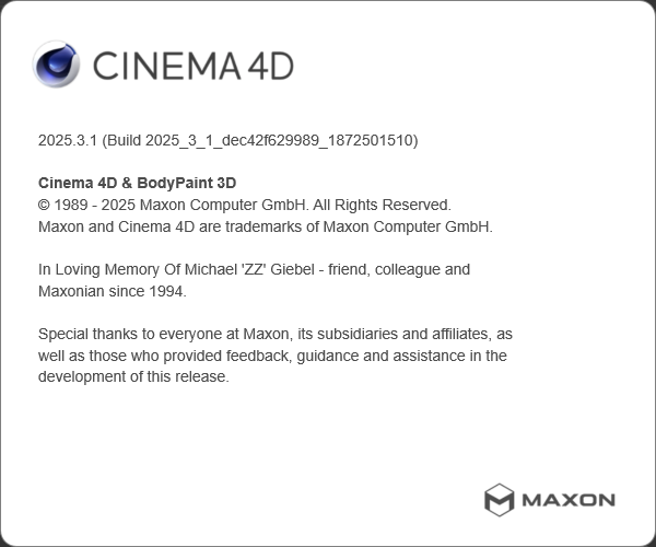 Maxon Cinema 4D Studio 2025.3.1 x64 full license Maxon Cinema 4D Studio 2025.3.1 x64 full license