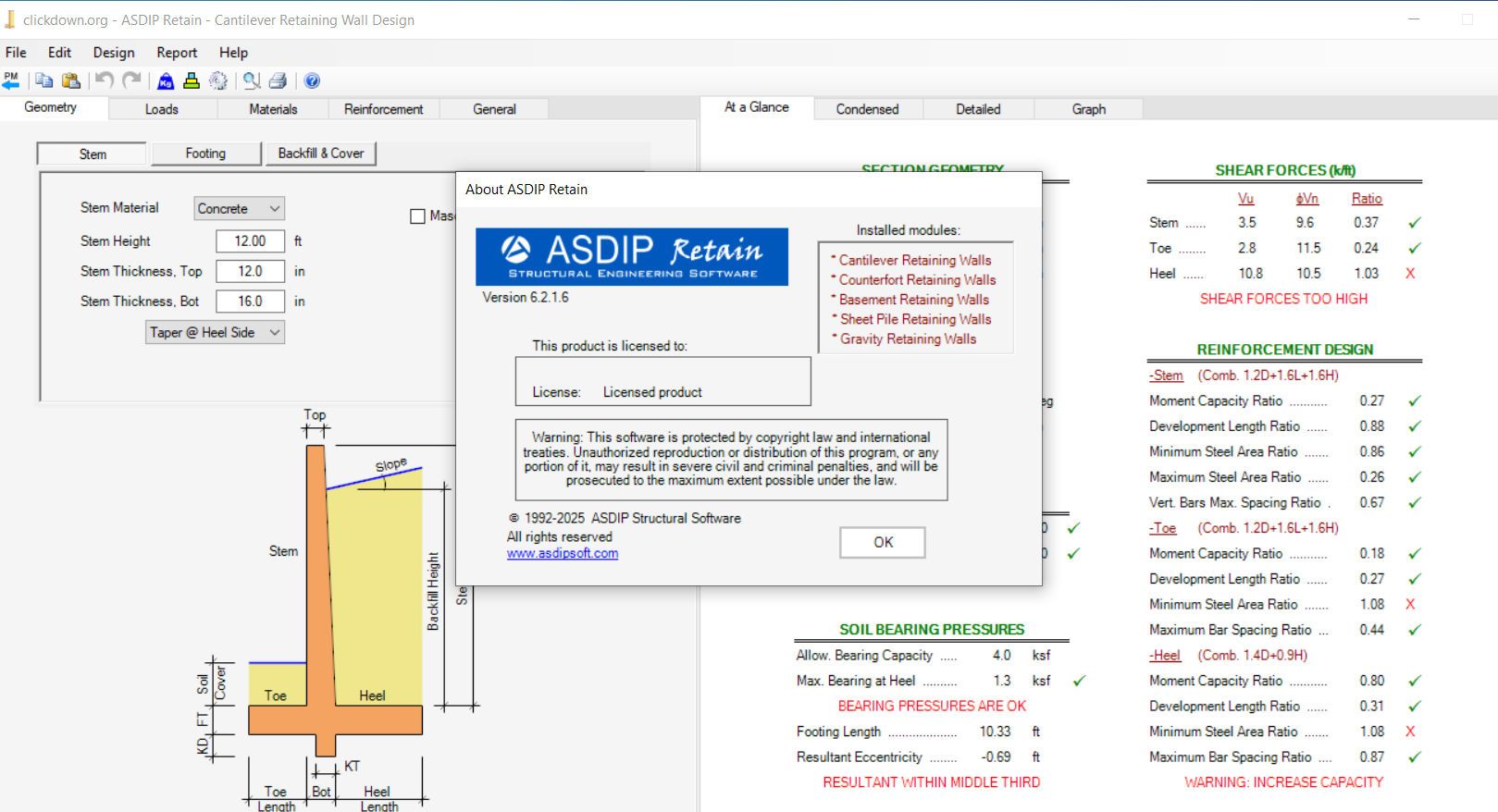 Working with ASDIP Retain 6.2.1.6 full license Working with ASDIP Retain 6.2.1.6 full license