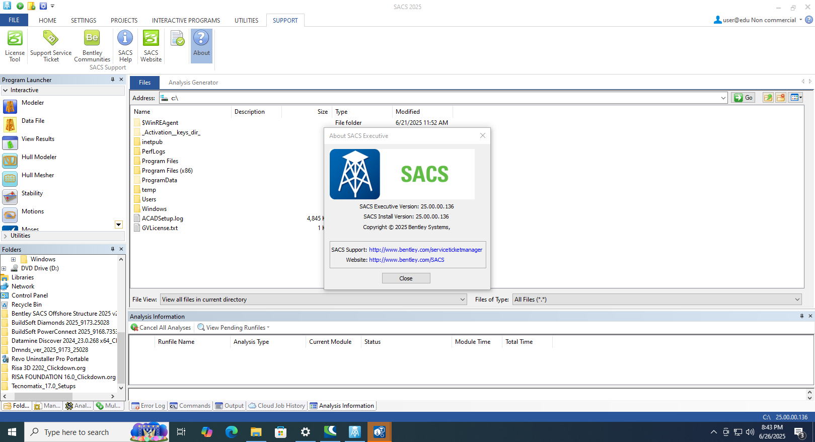 Working with Bentley SACS Offshore Structure 2025 v25.00.00.136 full license