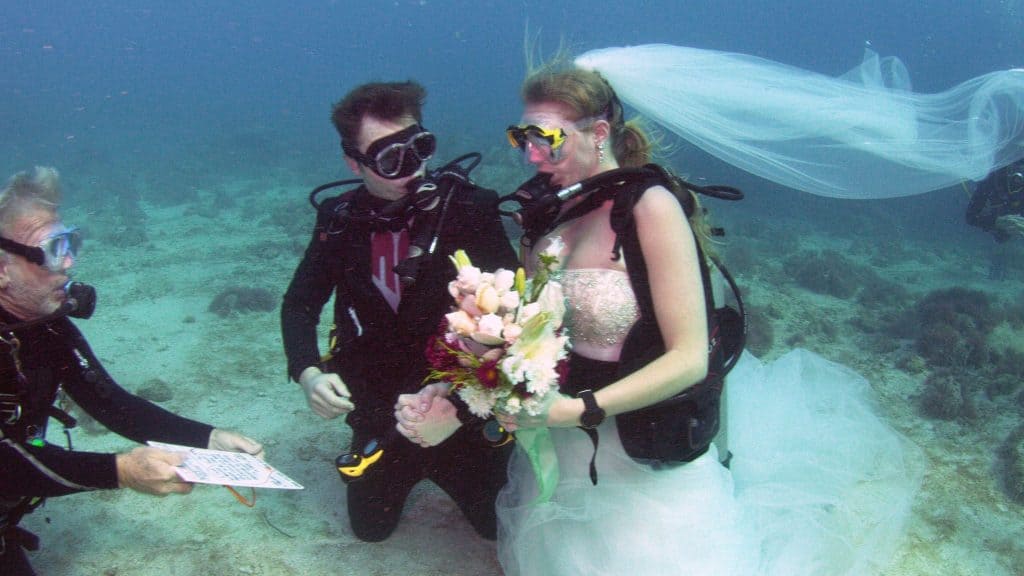 Married under the sea, Florida 