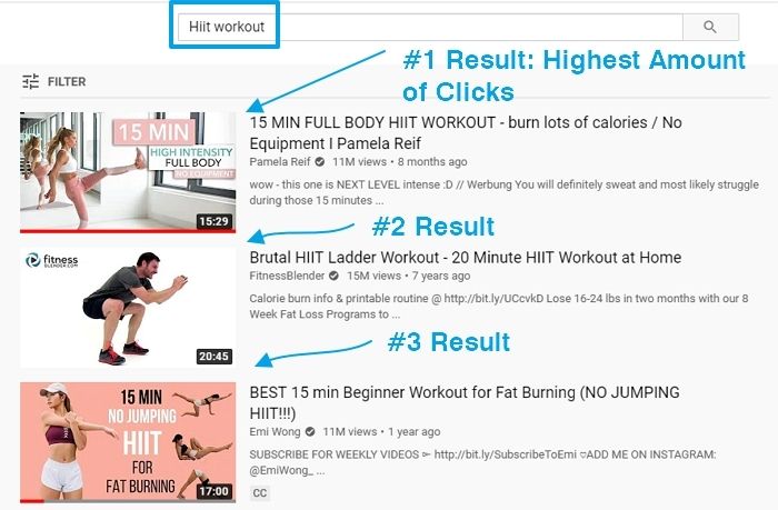 youtube top search results