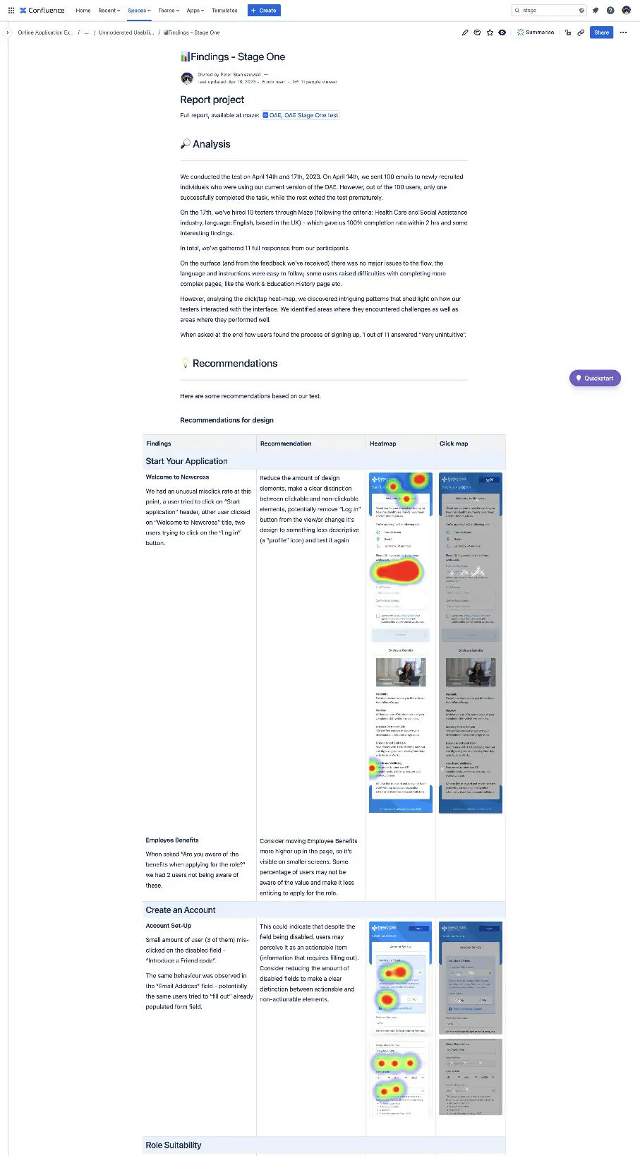 Unmoderated usability study findings