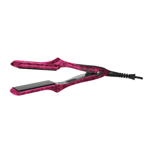 Hair Treats Moda Motif Titanium Plates Flat Iron - Fuchsia