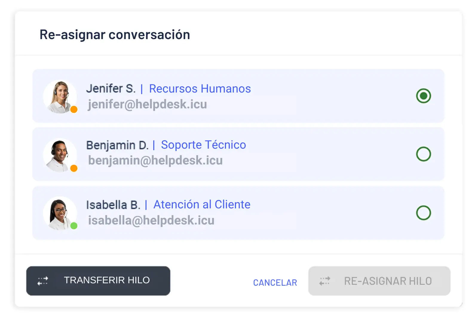 HelpDesk team collaboration