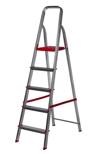 ESCALERA HOGAREÑA DE ALUMINIO • 5 ESCALONES