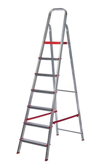 ESCALERA HOGAREÑA DE ALUMINIO • 7 ESCALONES