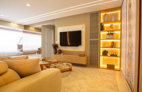 Apê de 150 m² ganha atmosfera clean e aconchegante para novo momento de vida