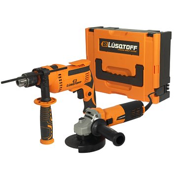 KIT AMOLADORA 115 MM. + TALADRO 13 MM.