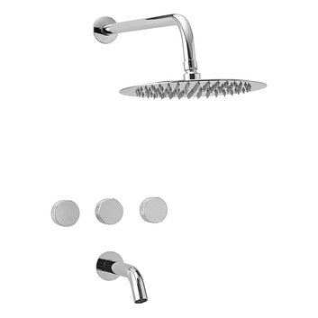 Linea Fabric - Ducha bicomando Negro - Cromo