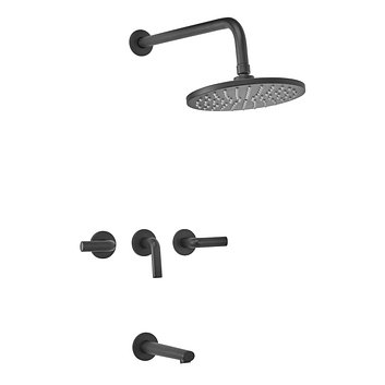 Línea Live - Ducha Bicomando - Negro Mate