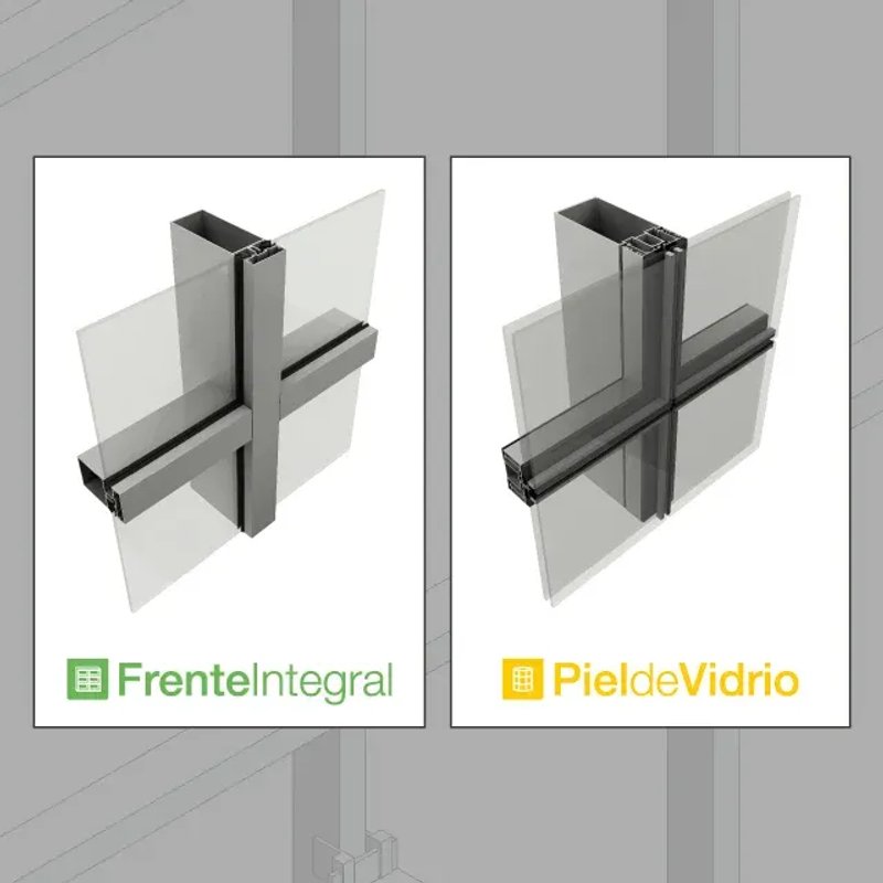 Interiores soñados con fachadas de aluminio en doble altura