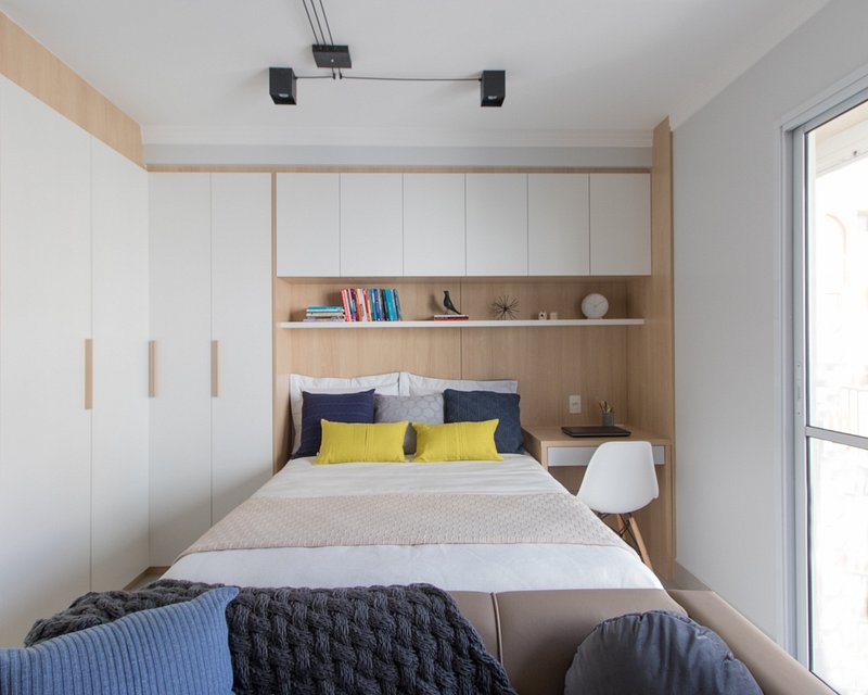 Conceito clean e cores neutras marcam apê de 29 m²