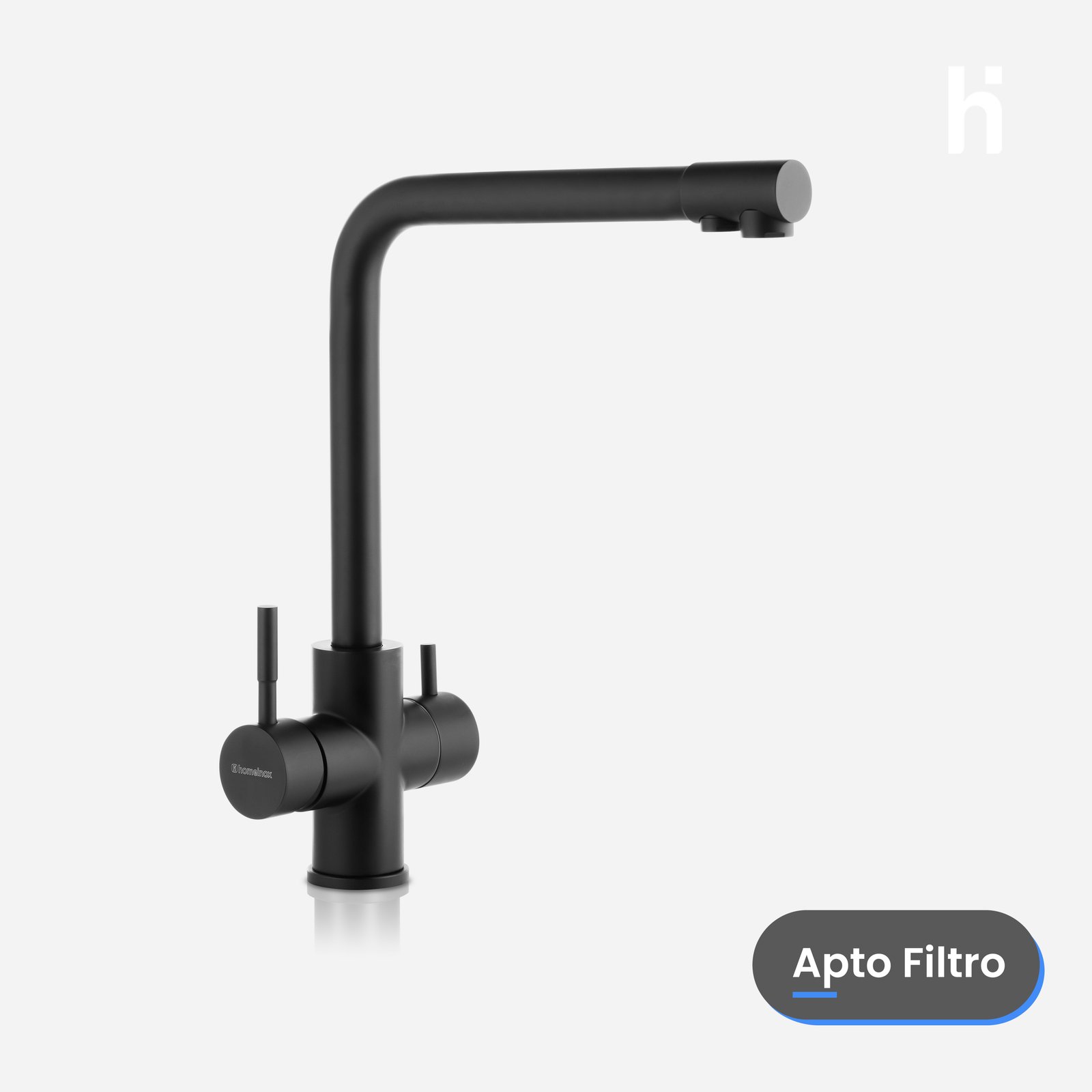Grifería negra mate para cocina con filtro — proyecto Rivera 4563, por homeinox, en C. Dr. Pedro I. Rivera 4563