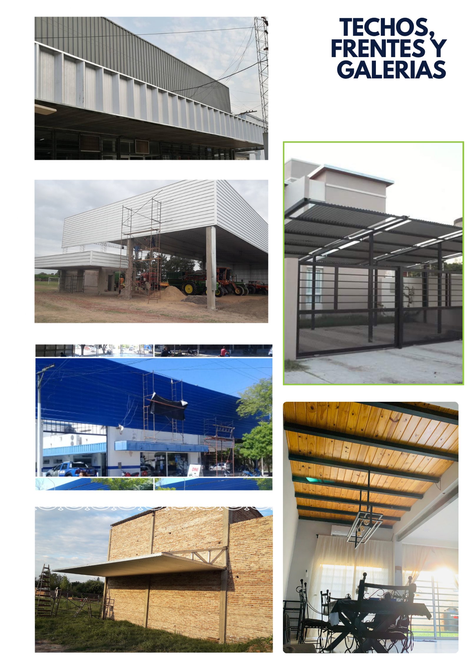 Estructura metálica moderna cubierta para galería comercial — proyecto Portfolio, por Metalúrgica Gonzalo, en Dr. Silvestre Remonda 183