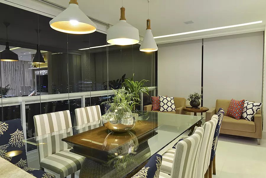 Sala de jantar Estilo Minimalista do Projeto Diamond 2 por Dois A arquitetura interiores