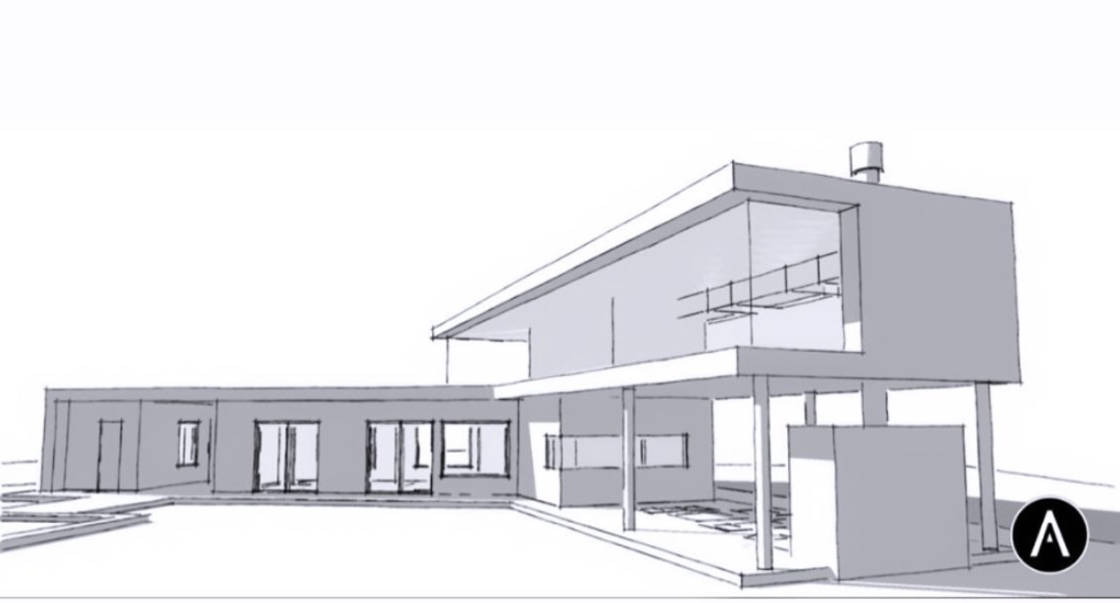 moderna casa con voladizos y amplios ventanales — proyecto Casa San Sebastián., por Arcucci Arquitectura, en José Hernández 6498 (continuación