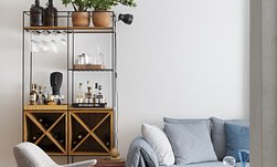 Sala Estilo Industrial com cor predominante Bege do Projeto Projeto Barão da Torre por Kelly Figueiredo Arquitetura