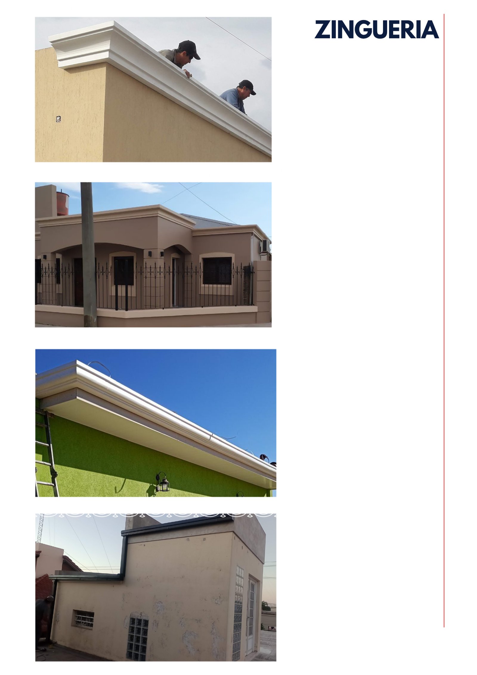 instalación de zinguería en fachada con molduras — proyecto Portfolio, por Metalúrgica Gonzalo, en Dr. Silvestre Remonda 183