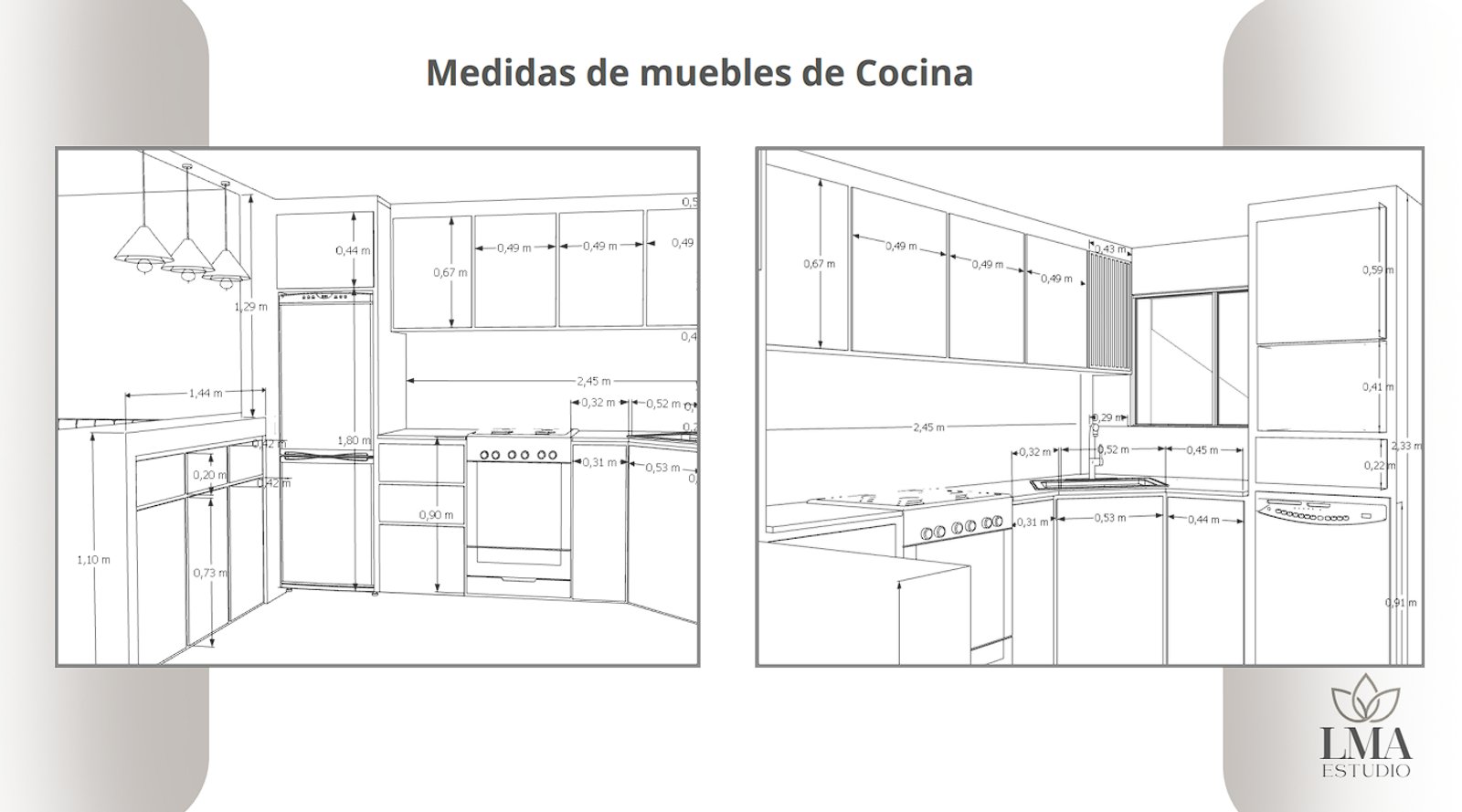 Plano de cocina moderna con muebles de madera y mesadas de mármol — proyecto A&A Dormi en Club de Campo, por LMA Estudio , en Provincia de Buenos Aires