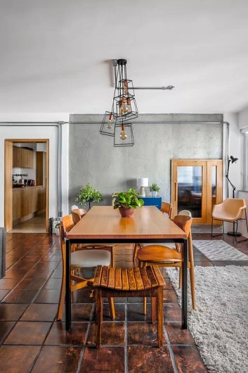 Sala de jantar Estilo Minimalista do Projeto Apartamento Garuva por Studio Gui Uemura