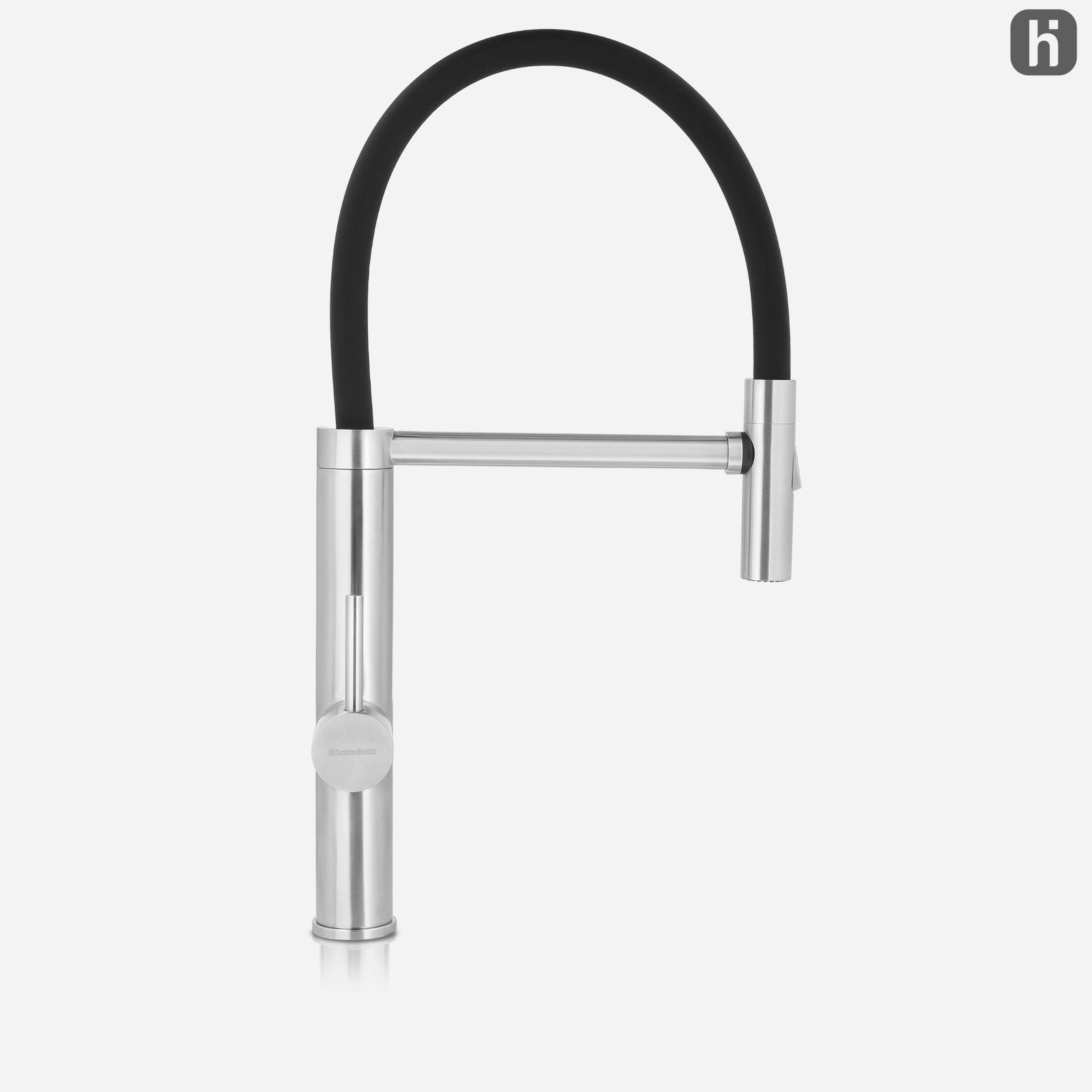 grifería de cocina moderna cromada con manguera flexible — proyecto Grupo Quirico (Armony - Villa Urquiza), por homeinox, en Díaz Colodrero & Avenida Congreso