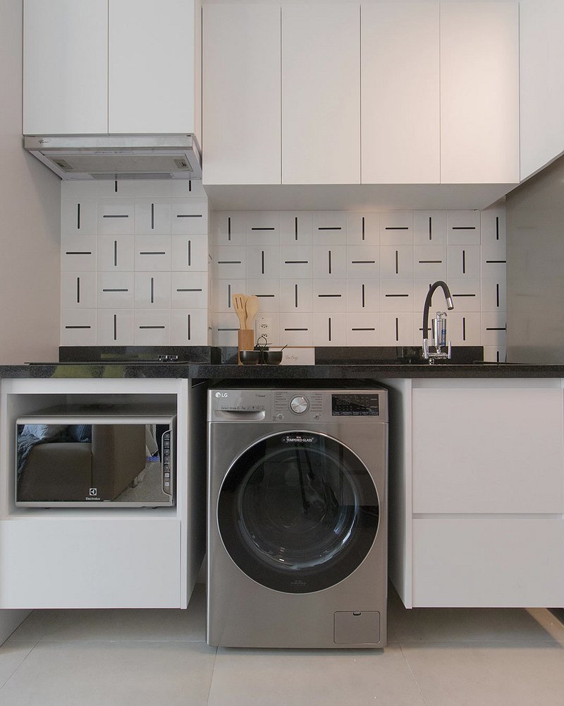Conceito clean e cores neutras marcam apê de 29 m²